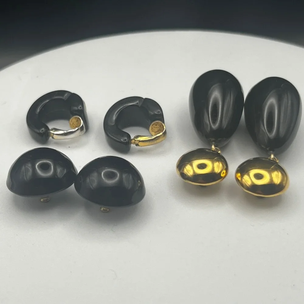Retro '80s/'90s Statement Earrings – Lot of 3‎